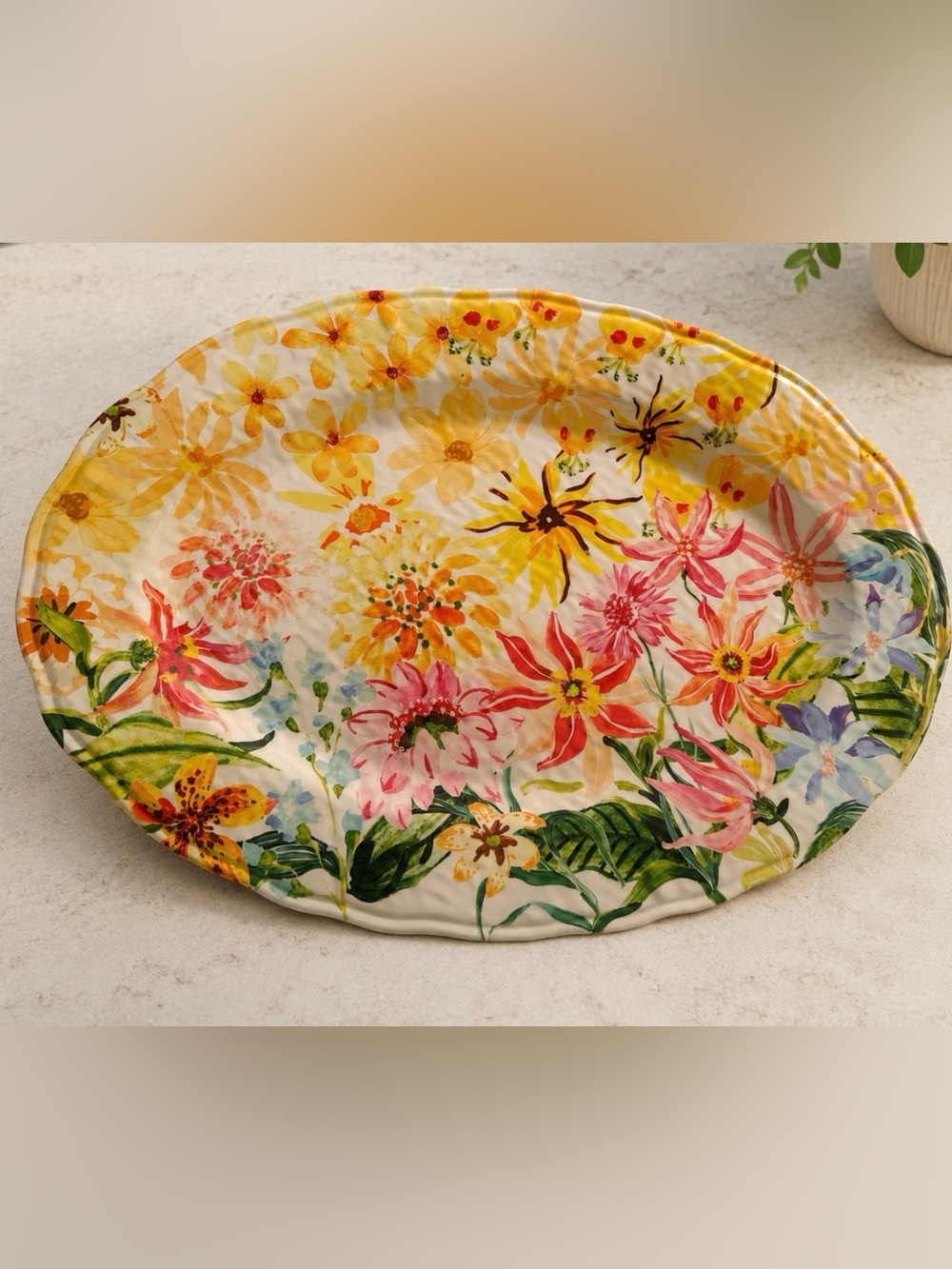 Martha Stewart Floral Melamine Serving Platter